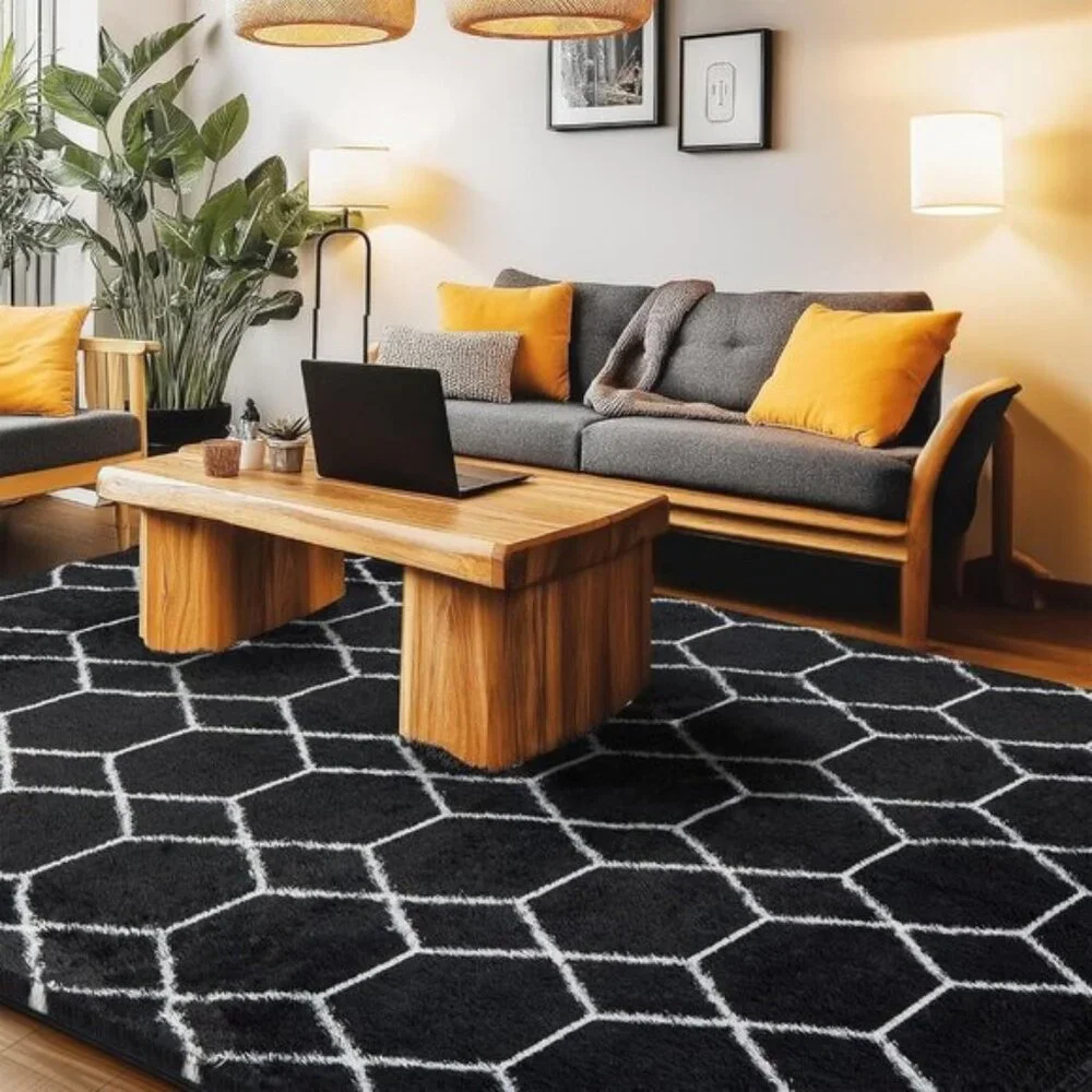 New 5x7 Feet Area Rug – Soft Shaggy Plush Fluffy Rug for Living Room